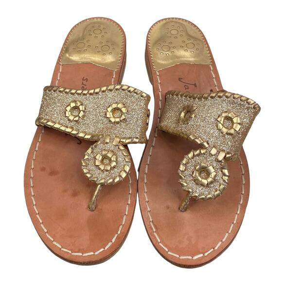 Jack Roger’s Women’s Gold Slip On Thong Sandals Size US 6 - Picture 10 of 11
